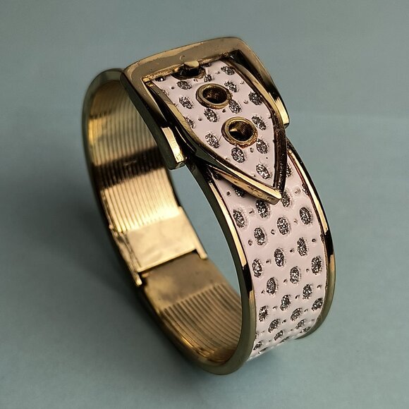 Exquisite Bracelet Belt Buckle Fold Over Hinge Clasp Cuff Bracelet White… - Picture 10 of 14
